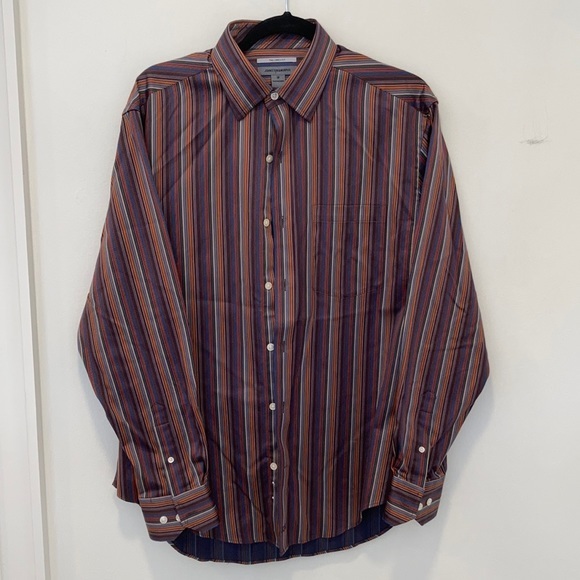 Johnston & Murphy Other - Johnston & Murphy Striped Tailored Fit Shirt Cotton Size Medium